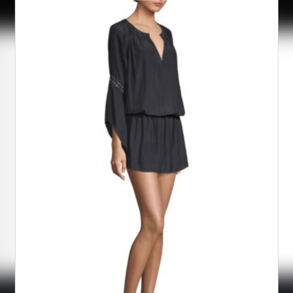 DVF Diane Von Furstenberg MIKINO Pleated Mini Tunic Dress Sailor Black Size 6 - Picture 13 of 13